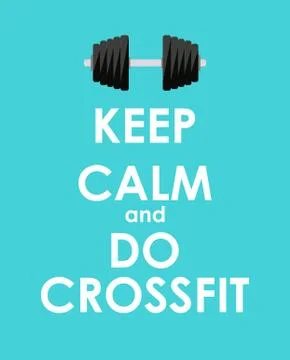 Keep Calm and do Crossfit Creative Poster Concept. Card of invit Illustrazione stock