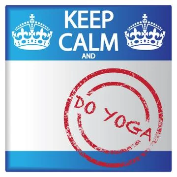 Keep Calm And Do Yoga Badge Stock Illustration