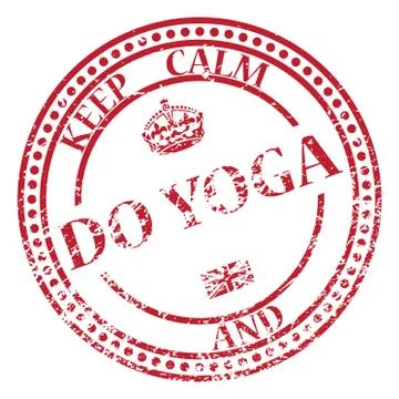 Keep Calm And Do Yoga Stamp Stock Illustration