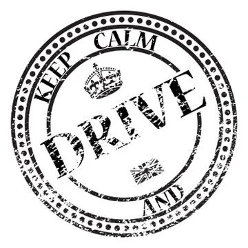 Keep Calm And Drive Stamp Stock Illustration