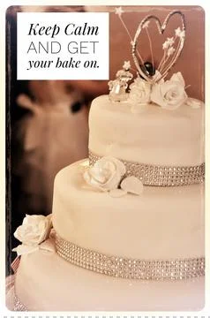 Keep calm and get your bake on Stock Photos
