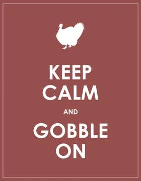Keep calm and gobble on background Illustrazione stock