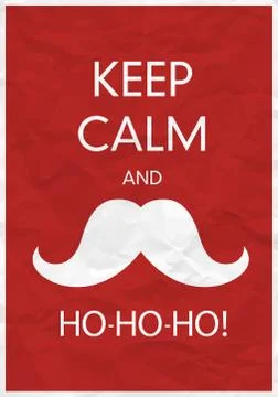 Keep Calm And Ho-Ho-Ho! 스톡 일러스트
