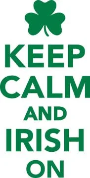 Keep calm and irish on Illustrazione stock