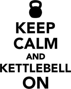 Keep calm and Kettlebell on Stock Illustration