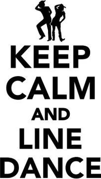 Keep calm and Line dance Stock Illustration