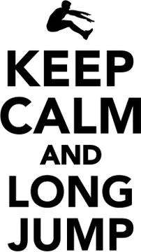 Keep calm and long jump Stock Illustration