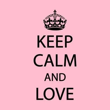 Keep Calm and Love Vector Illustrazione stock