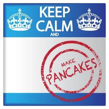 Keep Calm And Make Pancakes Badge Stock Illustration