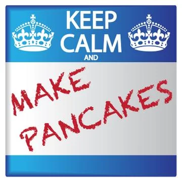 Keep Calm And Make Pancakes Sticker Stock Illustration
