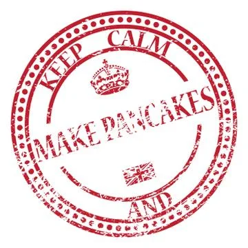 Keep Calm And Make Pancakes Stamp Stock Illustration