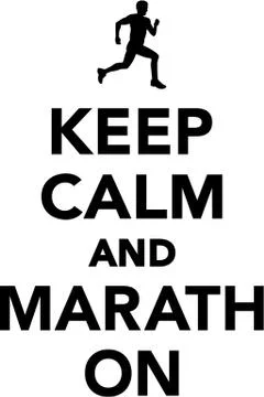 Keep calm and marathon Stock Illustration