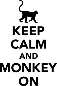 Keep calm and monkey on Stock Illustration