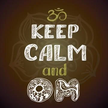 Keep calm and Om poster Stock Illustration