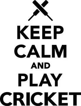 Keep Calm and Play Cricket Illustrazione stock