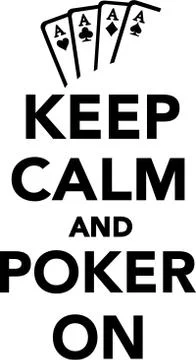 Keep calm and poker on Stock Illustration