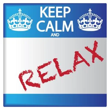 Keep Calm And Relax Sticker Stock Illustration