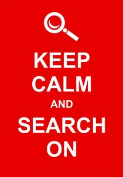 Keep Calm and Search On Stock-Illustration
