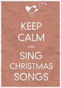 Keep calm and sing christmas song 스톡 일러스트