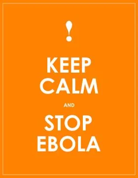 Keep calm and stop ebola background Stock Illustration