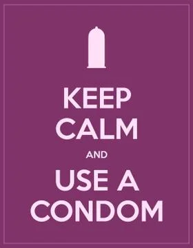 Keep calm and use a condom Stock Illustration