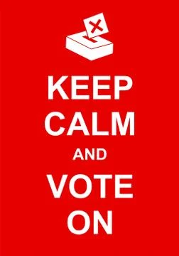 Keep Calm and Vote On Stock-Illustration