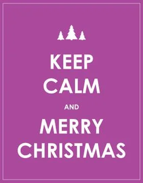 Keep calm modern christmas background Stock Illustration