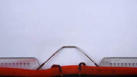 Keep calm - phrase printed on an old typewriter in red letters, close up. Stock Footage 126777200