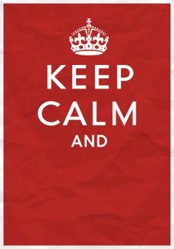 Keep calm poster with crown Stock Illustration