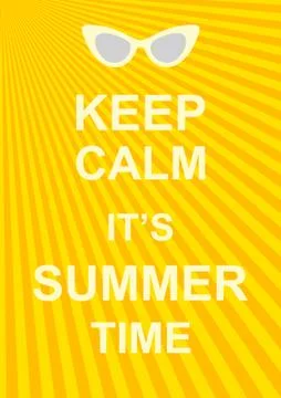 'Keep Calm' poster Illustrazione stock