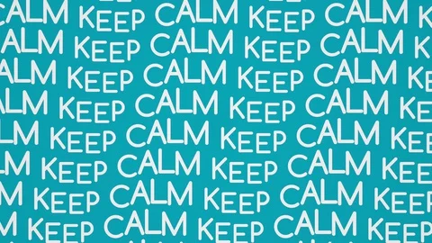 Keep calm text kinetic typography. Motivation and inspiration concept Stock Footage 129977941