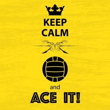 Keep calm volleyball Stock Illustration