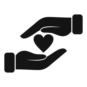 Keep care icon simple vector. Donate help Stock Illustration