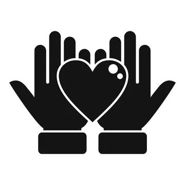 Keep care icon simple vector. Donate help Stock Illustration