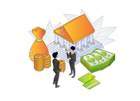 Keep cash in the bank Stock Illustration
