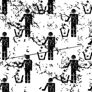 Keep clean pattern, grunge, monochrome Stock Illustration