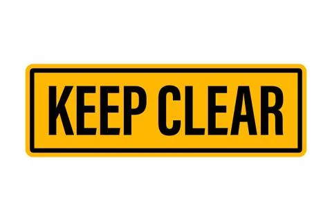 Keep clear industrial warning sign icon vector for your web design, logo, inf Stock Illustration