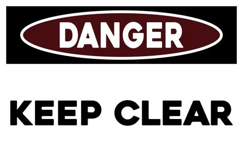 Keep clear warning sign Stock Illustration
