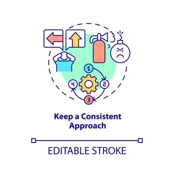 Keep consistent approach concept icon Illustrazione stock