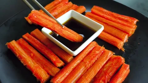 Keep crabsticks Video stock 343325866