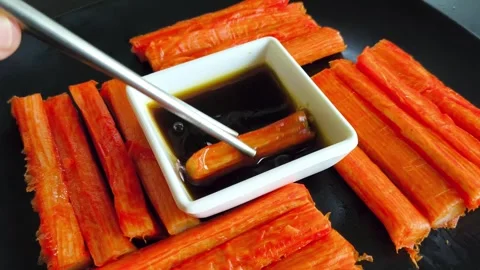 Keep crabsticks2 Video stock 343325871