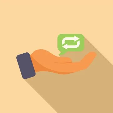 Keep data repost icon flat vector. Check market Stock Illustration