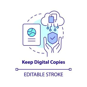 Keep digital copies concept icon イラスト素材