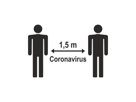 Keep distance, coronavirus. Vector illustration, flat design. Stock Illustration