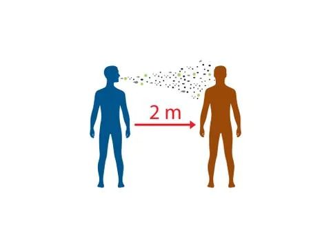 Keep distance, coronavirus. Vector illustration, flat design. Stock Illustration