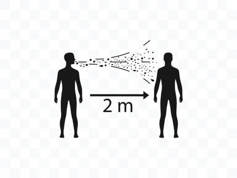 Keep distance, coronavirus. Vector illustration, flat design. Stock Illustration
