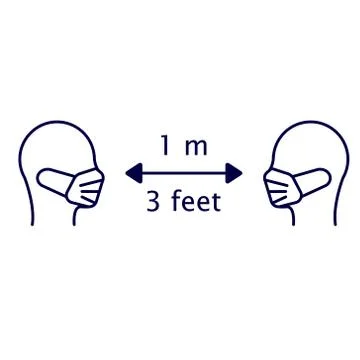 Keep distance Stock Illustration