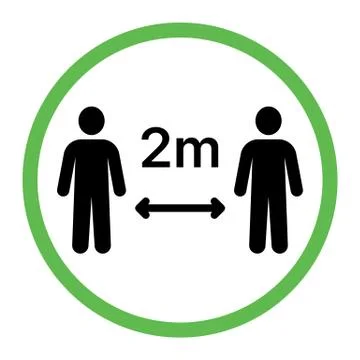 Keep distance Stock Illustration