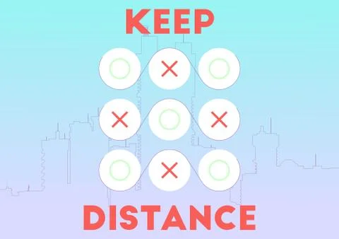 Keep distance. Stock Illustration