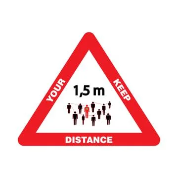 Keep distance sign. Please keep your distance. Stock Illustration